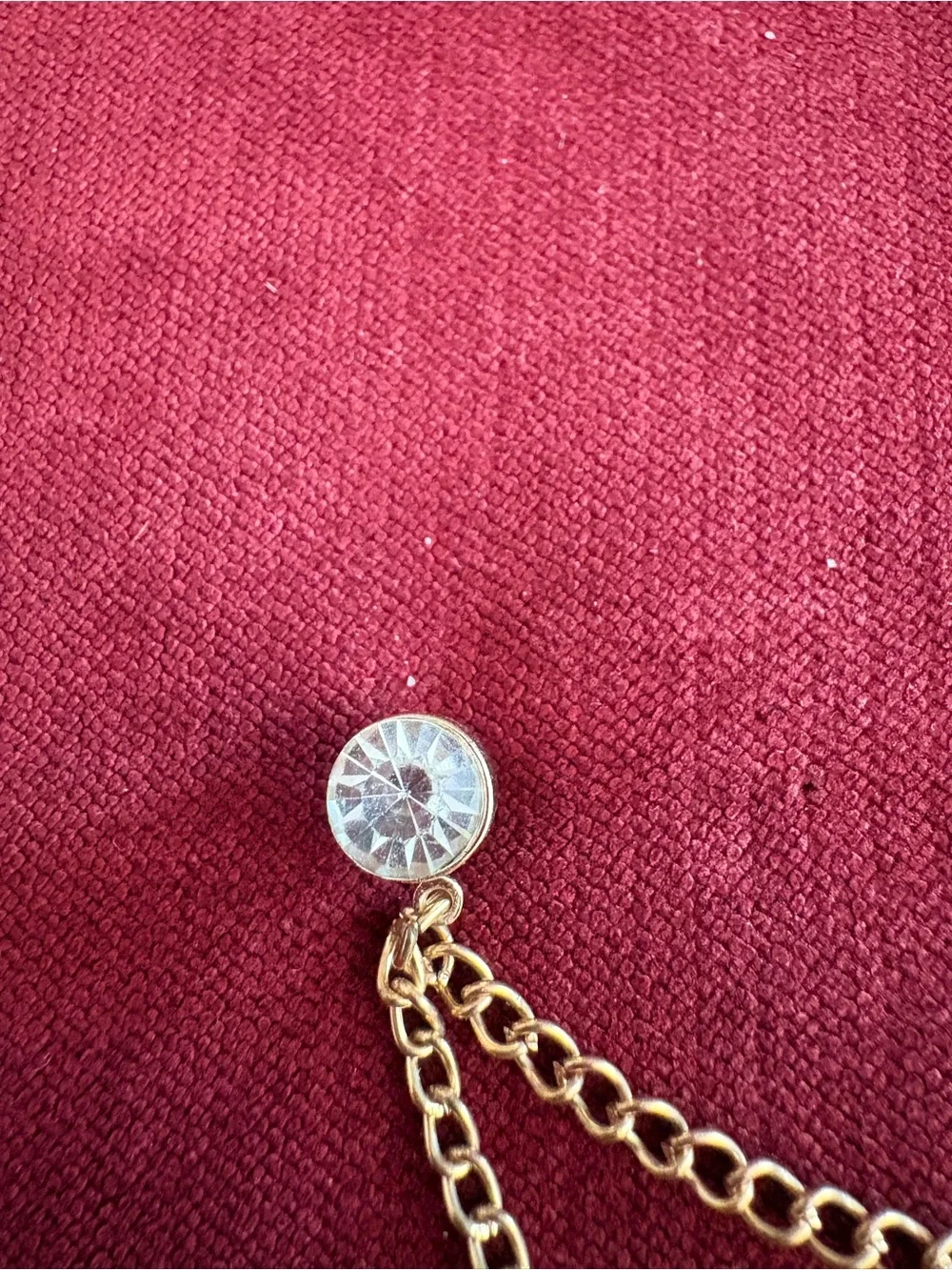 Never Used Men's Crown Eagle Lapel Pin Brooch Gold Tone Chain Rhinestone Collar